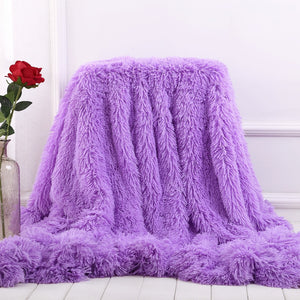 Elegant Cozy With Fluffy Sherpa Throw Blanket Bed Sofa Blanket Gift