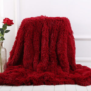 Elegant Cozy With Fluffy Sherpa Throw Blanket Bed Sofa Blanket Gift
