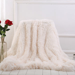 Elegant Cozy With Fluffy Sherpa Throw Blanket Bed Sofa Blanket Gift