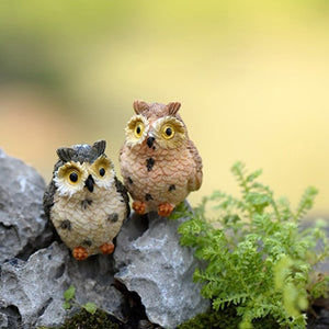 Landscape Owl Doll Resin Fairy Home Garden