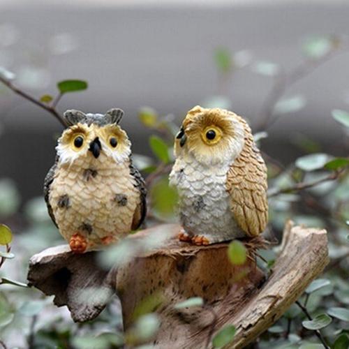 Landscape Owl Doll Resin Fairy Home Garden