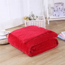 Load image into Gallery viewer, Solid Color Flannel Coral Fleece Blanket