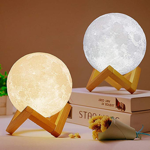 3D Print Moon Light Touch Switch Table Lamps