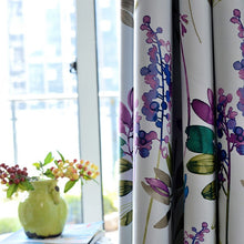Load image into Gallery viewer, American Purple Floral Blackout Curtains For Living Room