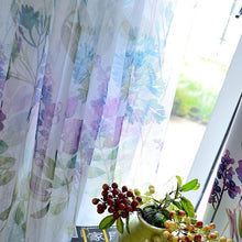 Load image into Gallery viewer, American Purple Floral Blackout Curtains For Living Room