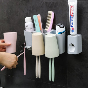 Toothbrush Holder Toothpaste Squeezer Dispenser