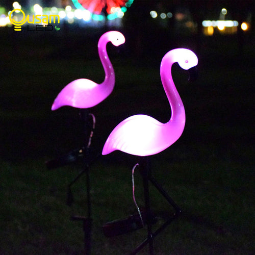 Garden Solar Light Flamingo Auto Charge Solar Powered LED
