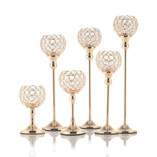 Load image into Gallery viewer, Gold Crystal Tealight Candle Holders