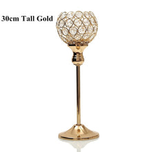 Load image into Gallery viewer, Gold Crystal Tealight Candle Holders