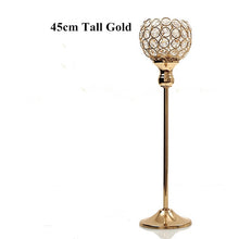 Load image into Gallery viewer, Gold Crystal Tealight Candle Holders